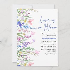 Floral Spring Love is in Bloom Bridal Shower  招待状