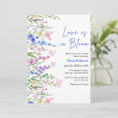 Floral Spring Love is in Bloom Bridal Shower  招待状 (スタンド正面)