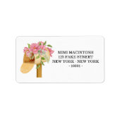 Floral Spring Mailbox Address Labels ラベル (正面)