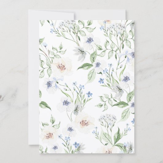 Floral spring wedding 招待状 (裏面)