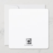 Floral Square, Nordic Art Design, Soft Pastels サンキューカード (裏面)