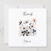 Floral Square, Nordic Art Design, Soft Pastels サンキューカード (正面)