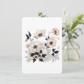 Floral Square, Nordic Art Design, Soft Pastels 招待状 (スタンド正面)