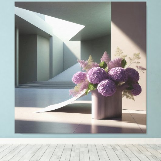 Floral Staircase Composition  キャンバスプリント (インサイチュ (ウッドフロア))