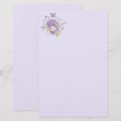 Floral Stationery Paper 便箋 (正面/裏面)