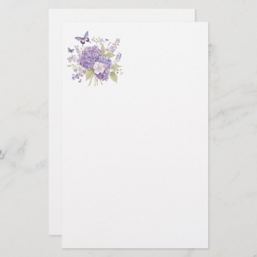 Floral Stationery Paper 便箋 (正面/裏面)