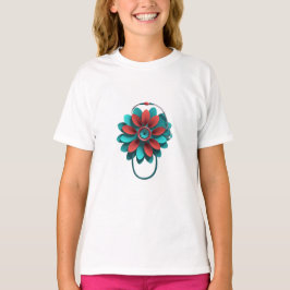 Floral Stethoscope Design – Unique Medical & Healt Tシャツ