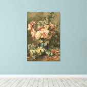 Floral Still Life Fine Art Stretched Canvas Print キャンバスプリント (インサイチュ (ウッドフロア))