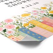 Floral Storybook Her Next Chapter Bridal Shower  ポスター (角)