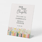 Floral Storybook Her Next Chapter Bridal Shower  台座サイン (正面)