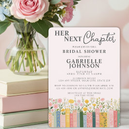 Floral Storybook Her Next Chapter Bridal Shower  招待状