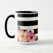 Floral Striped Mug未来の夫人 マグカップ (左)
