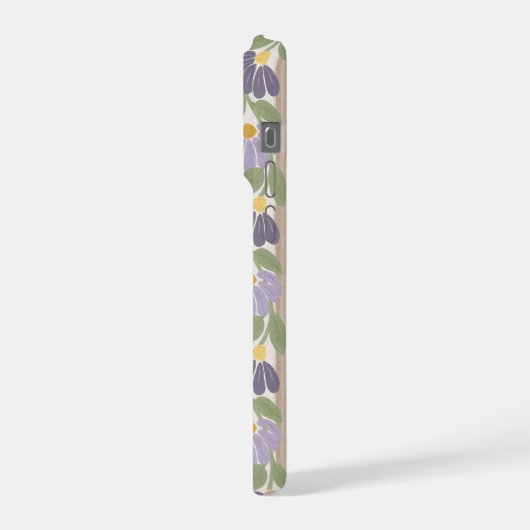 Floral Striped Personalized Phone Case iPhoneケース (左側面)