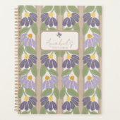 Floral Striped Personalized Planner プランナー手帳 (正面)