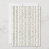 Floral Stripes Vintage Retro Baby Shower 招待状 (裏面)