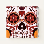 Floral Sugar Skull Day of the Dead Art ノートブック (裏面)