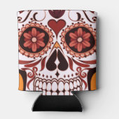 Floral Sugar Skull Day of the Dead Art 缶クーラー (裏面)