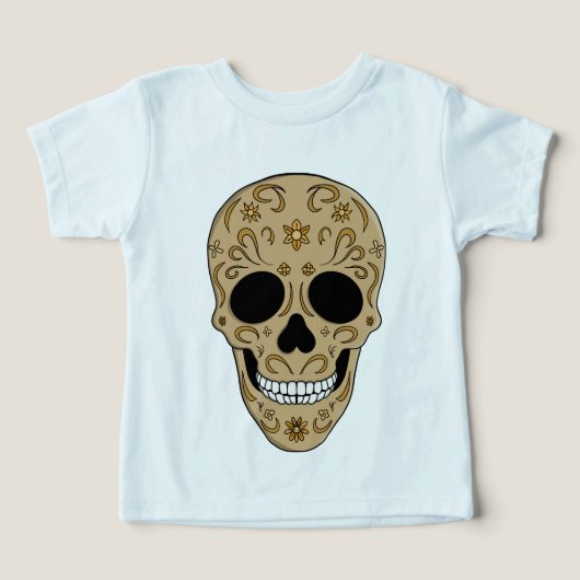 Floral Sugar Skull Dia de los Muertos (デザイン正面)