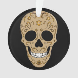 Floral Sugar Skull Dia de los Muertos オーナメント