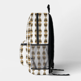 Floral Sugar Skull Dia de los Muertos プリントバックパック