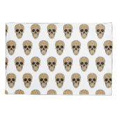 Floral Sugar Skull Dia de los Muertos 枕カバー (裏面)