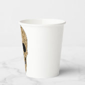 Floral Sugar Skull Dia de los Muertos 紙コップ (左)