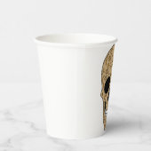 Floral Sugar Skull Dia de los Muertos 紙コップ (右)