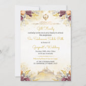 Floral Sukhmani Sahib Path Invitation card 招待状 (正面)
