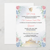 Floral Sukhmani Sahib Path Invitation card 招待状 (正面/裏面)