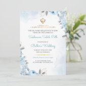 Floral Sukhmani Sahib Path Wedding Invitation Card 招待状 (スタンド正面)