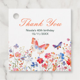 Floral Summer Butterfly Birthday フェイバータグ