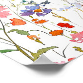 Floral Summer Butterfly Bridal Shower Welcome ポスター (角)