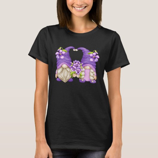 Floral Summer Graphic For Women Purple Awareness G Tシャツ (正面)
