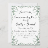 Floral summer house warming party invitation 招待状 (正面)