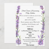 Floral Summer Housewarming Party Invitation 招待状 (正面/裏面)