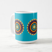 Floral Sun Mandala Mug コーヒーマグカップ (正面左)