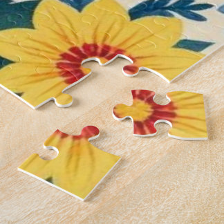 Floral Sunflower Folk Art Puzzle ジグソーパズル