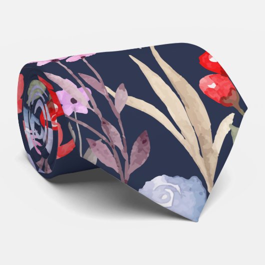 Floral Surface Pattern Fashion Botanical           ネクタイ (ロール)