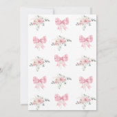  Floral Sweet little girl baby shower 招待状 (裏面)