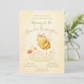 Floral Sweet Mommy to Bee Baby Shower Party 招待状 (スタンド正面)