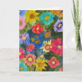  Floral Symphony - Uplifting Blank Greeting Card カード (正面)