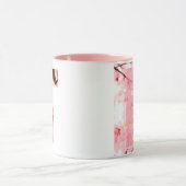 Floral T Initial Mug | Personalized Name & Traits マグカップ (中央)