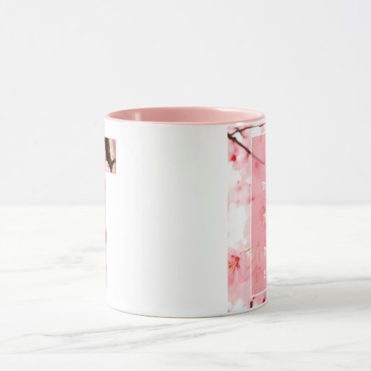 Floral T Initial Mug | Personalized Name & Traits マグカップ (中央)