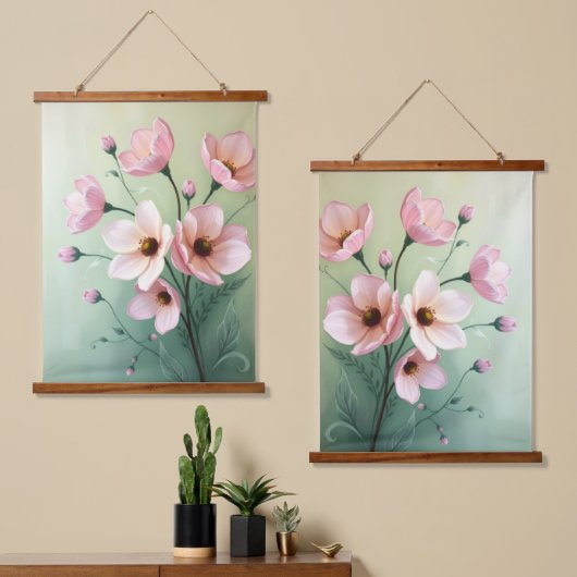 Floral Tapestry Wall Décor 吊り下げ型タペストリー (非対称)