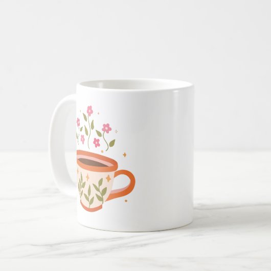 Floral tea cup コーヒーマグカップ (正面左)