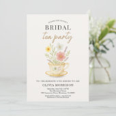 Floral Tea Party Bridal Shower 招待状 (スタンド正面)
