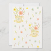 Floral Tea Party Bridal Shower 招待状 (裏面)