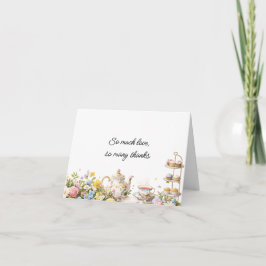 Floral Tea Party Bridal Shower Thank You Card  サンキューカード