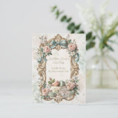 Floral Tea Party Sweet 16 RSVP Card (スタンド正面)