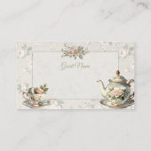 Floral Tea Party Table Numbers & Place Cards プレイスカード (裏面)